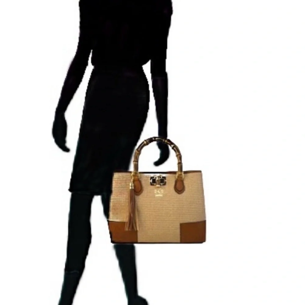 PRATESI Sarteano Shoulder Bag Bamboo Handle S291/PCE - Summer Brown